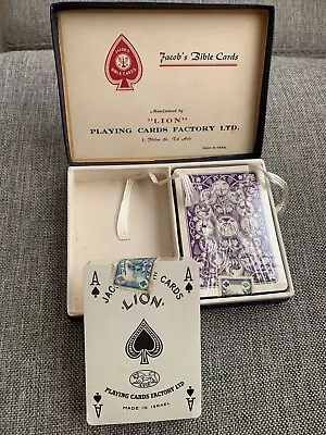 VTG Jewish Hebrew LION JACOB's BIBLE PLAYING CARD Set Israel Judaica Judaism NEW • $45