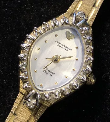 Vintage Jules Jurgensen Women’s Watch Diamond Ladies Wristwatch New Battery • $159.99