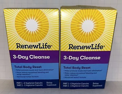 RenewLife 3-Day Cleanse Total Body Reset Vegetarian Capsules Exp 9/24 Lot Of 2 • $14.95