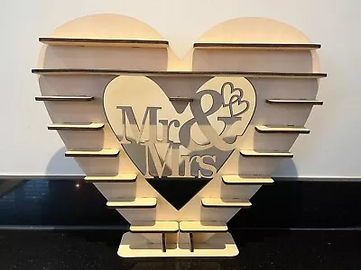 Ferraro Rocher Wedding Sweet Holder Mr & Mrs Wooden Centrepiece • £10