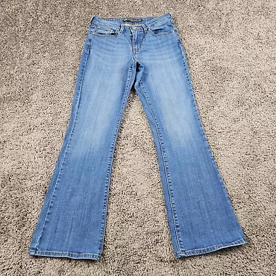 Levis Jeans Womens 6 Boot Cut Mid Rise Demi Curve Light Wash Denim Stretch 26x28 • $22.89