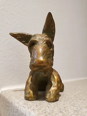 Vtg Bronzed Metal Scottish Terrier Dog Scottie Figurine - Sell Rite Gifts SRG? • $16.99