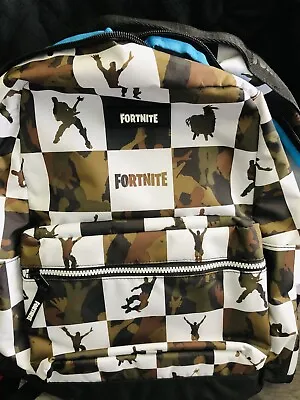 Fortnite Backpack - The Multiplier Camo Laptop Book Bag Black/Green • $16