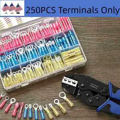 250PCS Heat Shrink Wire Connectors Electrical Terminals Kit Waterproof Marine US • $19.99