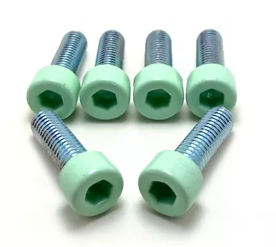 6 X 43 HARDWARE BMX STEM BOLTS KIT LARGE HEAD M8 - 8 X 1.25mm MINT GREEN RARE • $14.99