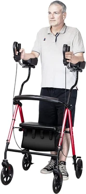 $99.97 • Buy Walroll OEM EL- WALKER Upgrade Upright Rollator Walker Medical Aid Stand Walking