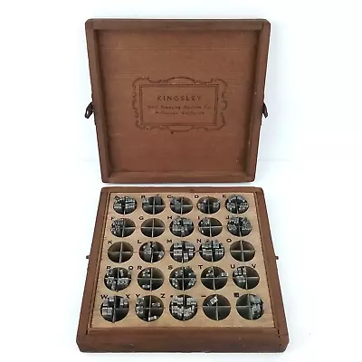 KINGSLEY Hot Foil Stamping Machine Font Set Wooden Case Hollywood CA 180 Pieces • $35.03