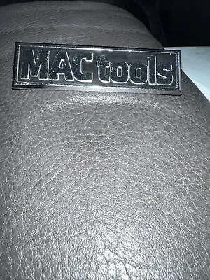 Vintage Mac Tool Box Metal Die Cast Emblem Logo Badge Chrome/Black Genuine • $59.95