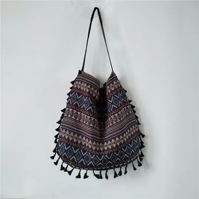 £7.82 • Buy Vintage Bohe-mian Fringe Shoulder Bag Women Tassel Boho Hippie Fringed-