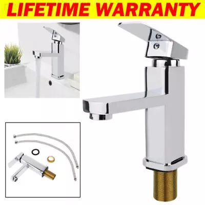 NEW Modern Waterfall Bathroom Tap Basin Sink Mono Mixer Chrome Cloakroom • £14.19