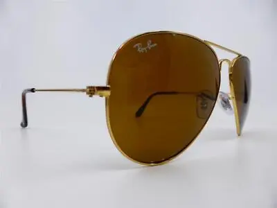 Ray Ban Sunglasses Aviator Large Arista Gold B-15 Brown Lenses RB3025 001/33 58 • $179