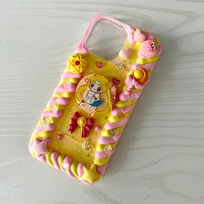 $40 • Buy Sailor Moon Decoden Phone Case Handmade Diy