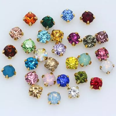 $5.30 • Buy Crystal Glass Sew On Beads Rhinestone Cup Claw Crafts Sewing Clothes Bead 100pcs