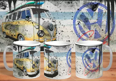 Volkswagen Kombi Surfer Oil Version Coffee Mug Birthday Gift • $22.99