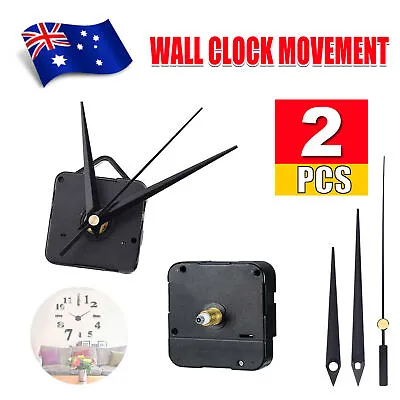 2PCS Silent DIY Quartz Movement Wall Clock Motor Mechanism Repair Kit AU STOCK • $8.89