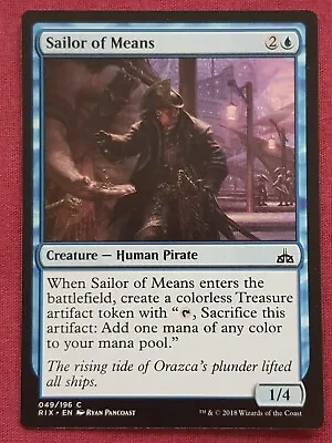 Magic The Gathering RIVALS OF IXALAN SAILOR OF MEANS Blue Card MTG • $5.99