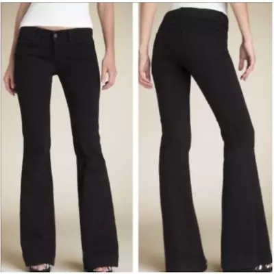 J Brand Black Babe Wide Leg Flare Midrise Jeans 26 • $34