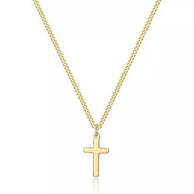 14K Gold Filled Cross Necklace For Men Small Cross Pendant Necklace • $18.99