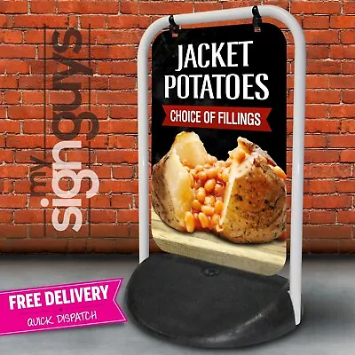 Jacket Potatoes A Board Swinger 2 Pavement Sign Cafe Food Aboard • £105.99