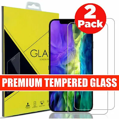 Screen Protector For IPhone 11 13 14 15 12 X XR 8 7 Pro Max Mini Tempered Glass • £0.99