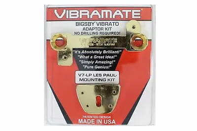 $84.99 • Buy Vibramate V7-LP For Bigsby B7 Tremolo And Gibson Les Paul Guitar.  Gold Finish