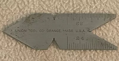 NOS Vintage UNION Tool Co Tempered Steel Thread 60 Degree Center Gage USA • $19