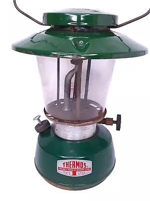 Thermos Gas Camping Lantern 8326 Vintage 1960s Double Mantel Coleman PYREX Globe • $44.99