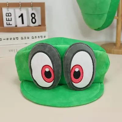 Super Mario Bros Green Cappy Hat Soft Plush Toys Birthday Halloween Kids Gifts • $11.69