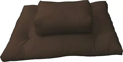 Zafu Zabuton Set Cotton Cushions Relaxing Yoga Meditation Practice Brown • $82