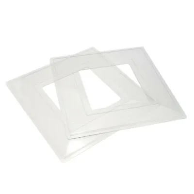 2 X Single Light Switch Clear Finger Plate Back Surround - New • £2.99