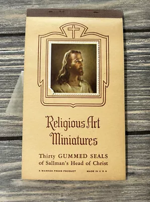 Vintage Religious Art Miniatures Gummed Seals Of Sallmans Head Of Christ  • $23.99