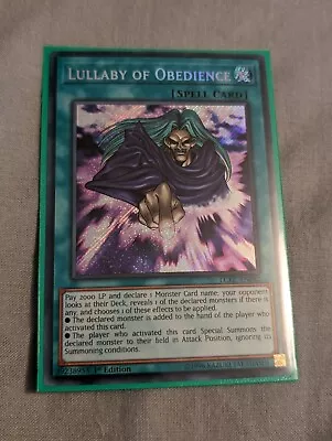 Lullaby Of Obedience - YuGiOh - Secret Rare - LCKC - 1st Edition - NM Card! • £8