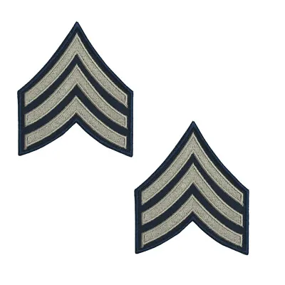 Pair Of Sergeant Rank Badges - WW2 Repro American Stripes Patch Army SGT Sargent • £8.75
