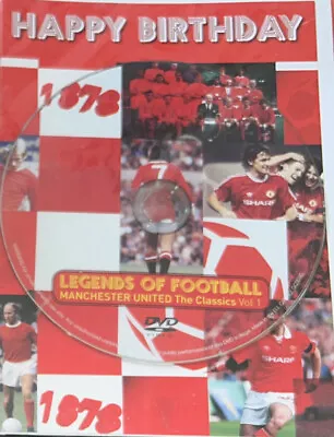 Mens/ Boys / Teenager  Birthday Card Manchester United Football Includes A CD • £1.10