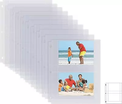 Photo Album Refill Sheets 4 X 6 Inch Heavyweight Diamond Clear 3 Ring Binder • $28.83