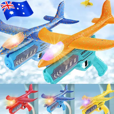 LED Airplane Launcher Toy  Foam Glider Plane Throwing Aeroplane Gifts Toys • $12.95