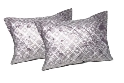 DaDa Bedding 2-Pack Floral Purple Grey Cherry Blossom Pillow Cases Queen Size • $9.03