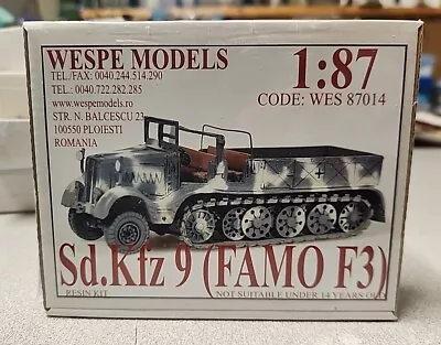 1:87 Sd.Kfz 9 (FAMO F3)  Wespe Models- Resin Kit #87014 • $45.52