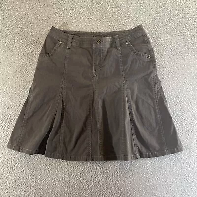 Kuhl Skirt Womens 6 Gray Splash A Line Utility Hiking Stretch Cotton Blend • $18.99