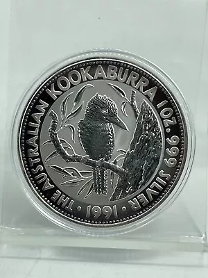1991 Australian Kookaburra .999 1oz Silver $5 Coin • $50