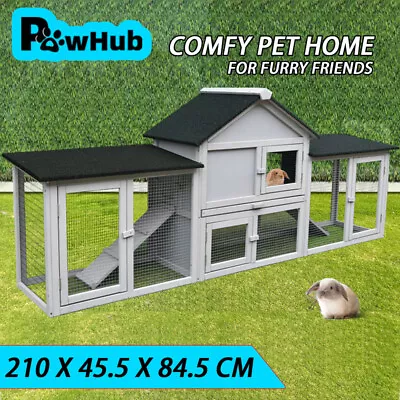 PawHub Double Run Wooden Chicken Coop Rabbit Hutch Bunny Cage • $169