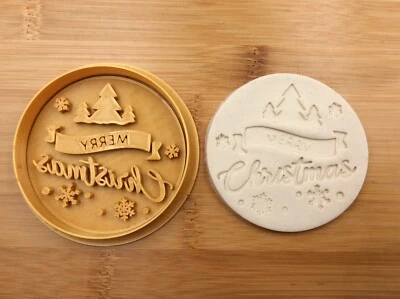 $7.56 • Buy Merry Christmas Cookie  Stamp Xmas Holiday Embosser  Fondant Mold