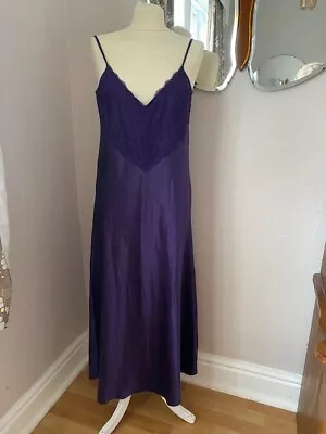 Purple Size 14/16 Long Polyester Petticoat/Full Slip/Underslip • £5