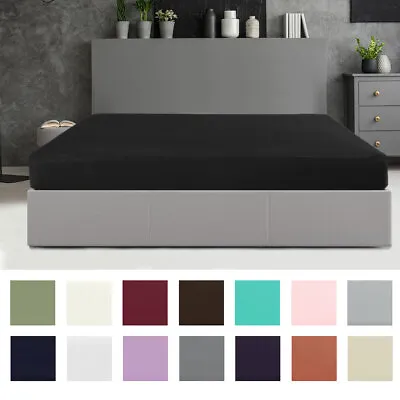 Brushed Microfiber Sheet Mattress Protector Cover Solid • $16.33