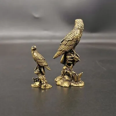 Handcraft Feng Shui Ornaments Bird Figurine Eagle Statue Miniature Sculpture • £3.28