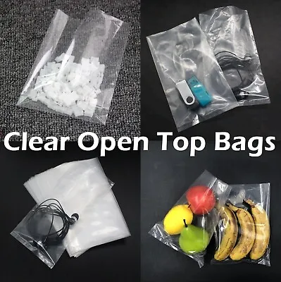PLASTIC CLEAR BAGS T Shirt 100 200 500 1000 Flat Open Top Apparel Poly Bag 1Mil • $10.41