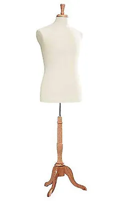 $125.95 • Buy Male Jersey Suit Man Dressmaker Seamstress Dress Form Off White Mannequin Tailor