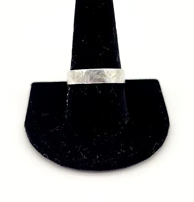 Vintage Sterling Silver Hammered Ring 'Always Love You' Inscription Size 9 R1 • $24