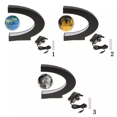 £25.99 • Buy Magnetic Levitation Floating Earth Globe Map With C Shape Base LED Light Cool UK