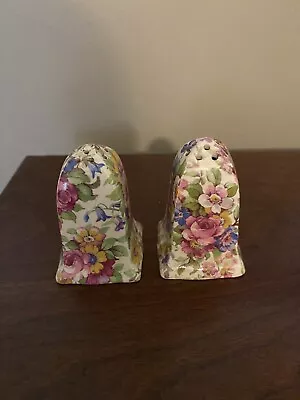 Vintage Chintz Royal Winton Grimwades Summertime Salt And Pepper Shakers • $10